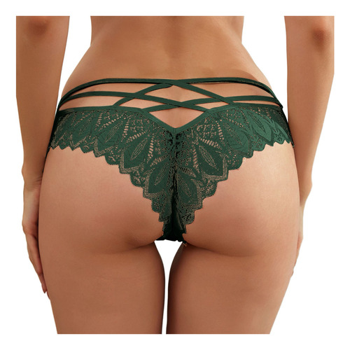 Lencería M Para Mujer, Calzoncillos De Encaje Con Tanga 5011