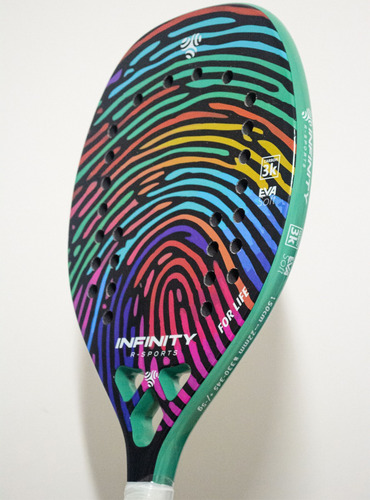 Raquete Beach Tennis Leve Fibra Carbono 3k Original Colorida
