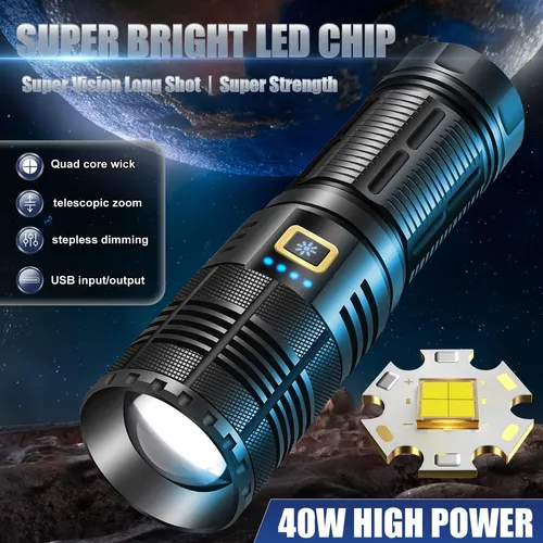 Linterna Recargable Fuerkeem Led 100000 Lúmenes Ip68
