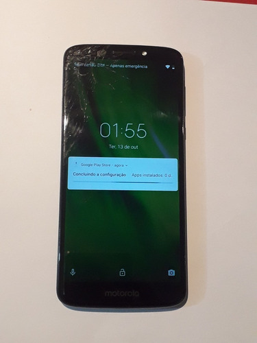 Celular Moto G6 Play C/ Tela Quebrada (leia Descrição)