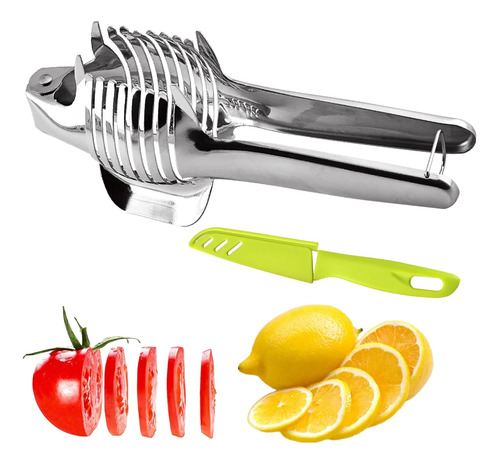 Stainless Steel Tomato Slicer Included With Knife Round Lemo
