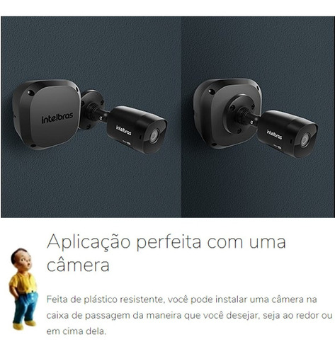 Imagem 4 de 8 de Vbox 1100 E Black Caixa Proteção Externa Cftv - Intelbras