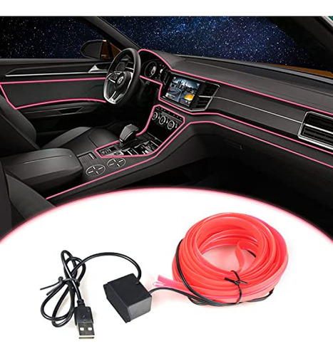El Wire Interior Led Strip Lights For Car, Usb Neon Glowing