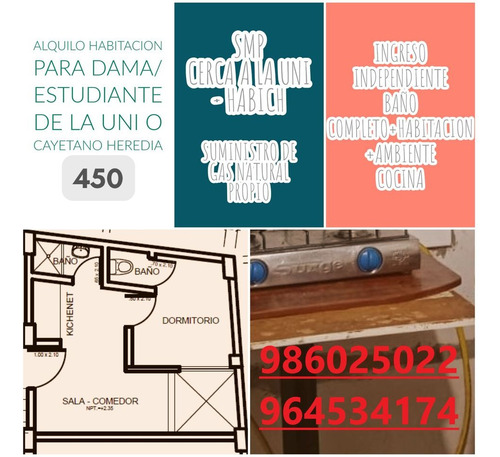 Alquilo Mini-departamentos De 15m2 Y 45m2 Cerca A La Uni - Habich- Upch