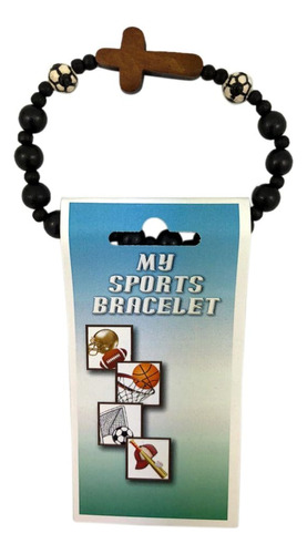 My Sports Soccer   Pulsera El Stica De Madera Con Tarjeta  3