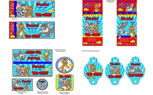 Kit Imprimible Tom Y Jerry Fiesta 3x1