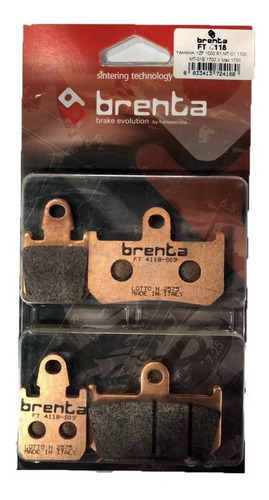 Pastilla Freno Brenta Ft4118 Yamaha Yzf 1000 R1 Delantera