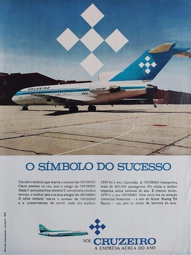 Super Boeing Tri Reator - Cruzeiro - Propaganda Antiga Avião