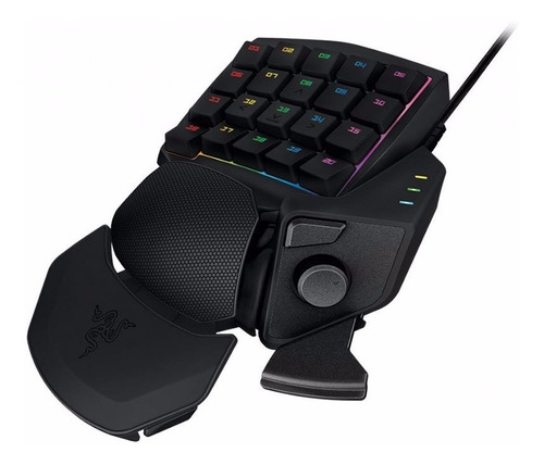 Teclado gamer Razer Green color negro con luz RGB