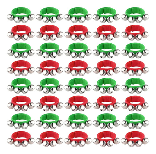 Pulsera De Navidad Con Campanas De Muñeca En Metal Y Nylon