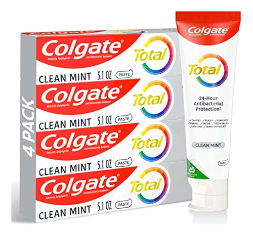Colgate Total Clean Mint Toothpaste, 10 Beneficios, Sin Comp