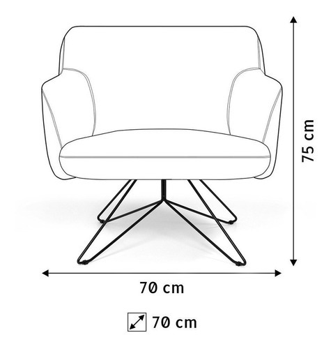 Kit 2 Poltronas Jade Base Orby Fixa Corano Linho Cinza Claro Cor Prateado Desenho do tecido Tresse