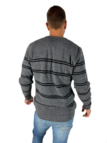 Sweater Bernabé Kurt Cuello Redondo Rayado Hombre Nuevo