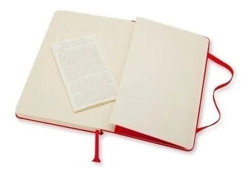 Caderno Moleskine Clássico, Vermelho, Capa Dura, Pautado, G