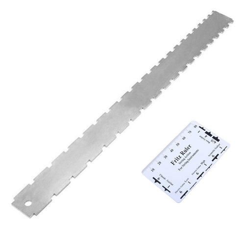 String Pitch Ruler Guitar Action Gauge Neck Notched Chord