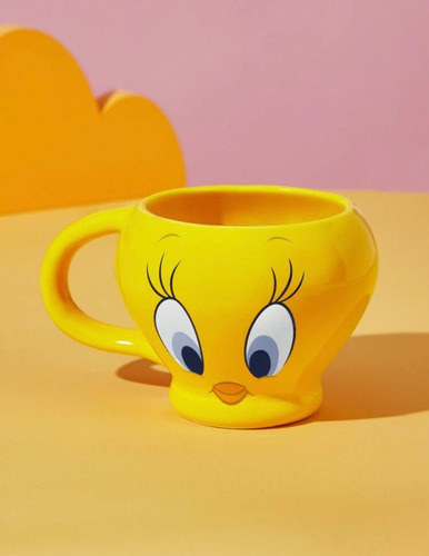 Looney Tunes Taza 3d Piolin Vajilla Tweety Amarillo Looney Tunes