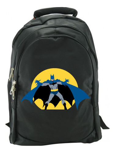 Morral Batman Clasico Maleta Bolso De Espalda Diseño De La Tela Negro