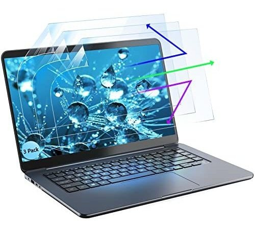 3 Protectores De Pantalla 14 Anti Glare 16:9 Para Laptops