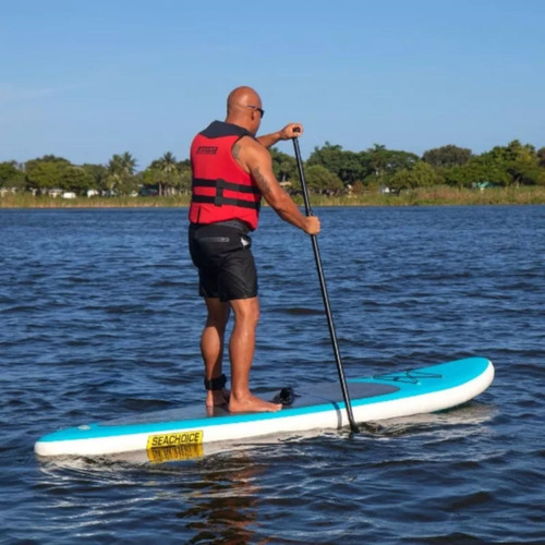 Kit De Tabla De Paddle Surf Inflable Seachoice Ideal Rio Mar Lago Oceano Stand Up Remo Portatil Inflable Facil De Transportar Aire Libre Recreativo Ejercicio Fitness Paddleboarding