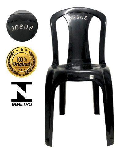 Kit 8 Cadeiras Plástica Igreja Bistrô Até 182kg Resistente Cor Preto