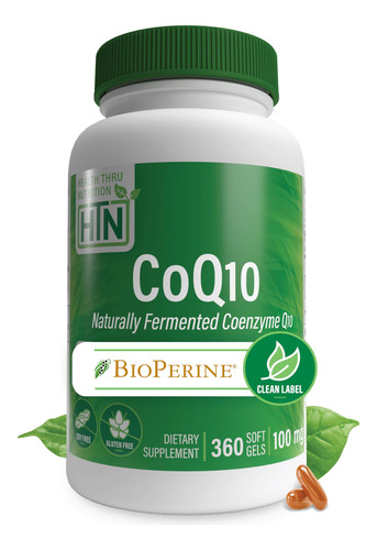 Coq10 W/bioperine 100mg 360 Softgels High Absorption, Non-gm