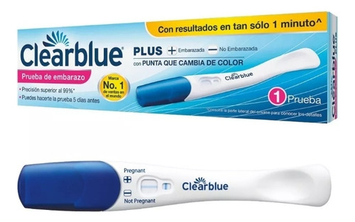 Test De Embarazo Clearblue Plus Precision 99% Facil Uso
