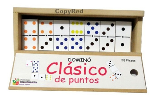 Dominó Clásico De Puntos Con 28 Piezas Didácticos