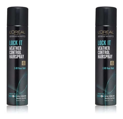 2 X Loréal Paris Hairstyle Laca Control Frizz Clima Húmedo