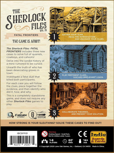 Tableros Y Cartas Independientes Sherlock Files Vol 4 Fatal