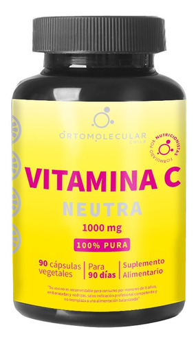 Vitamina C Neutra 1.000 Mg 90c Ortomolecular
