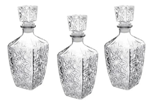 25 Botella De Cristal Diamante 500ml Vidrio Resistente