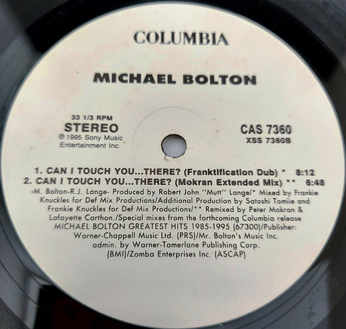 Michael Bolton - Can I Touch You...there?  Importado Usa  Lp