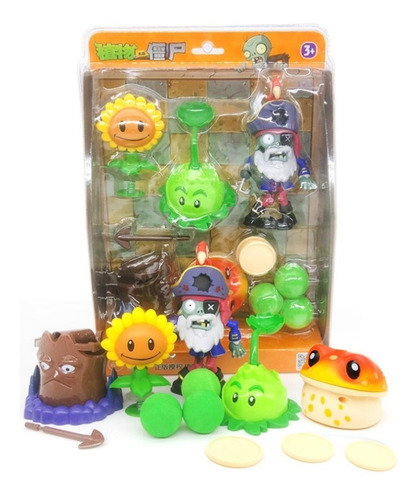 Imagen 2 de 6 de Set De Juguetes Plantas Vs Zombies Coleccionable