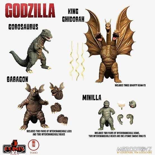 Godzilla Destroy All Monsters 1968 Box Set Mezco Toys Round2