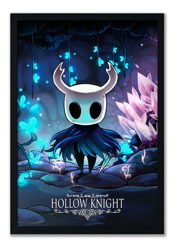 Cuadro Hollow Knight Marco Madera Vidrio 51x36cm Caballero
