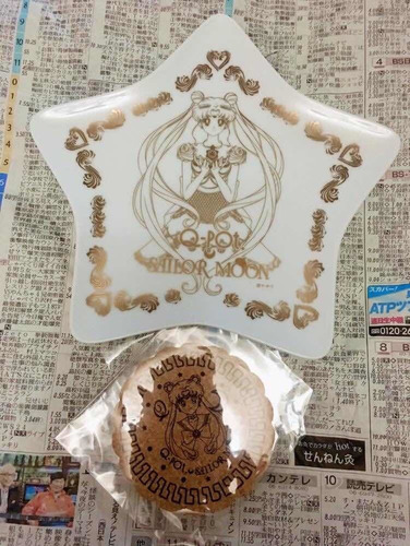 Sailor Moon Crystal Star Macaroon Plate Qpot Caffe & Mug Pad