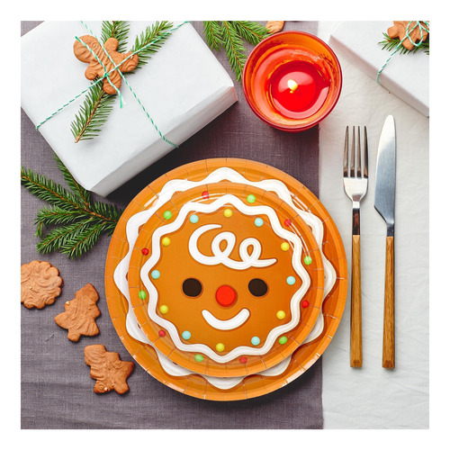 Jarthenaamcs 40pcs Juego De Vajillas De Jengibre De Navidad