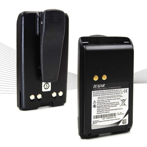 2 Baterías De Repuesto De 7,2 V Ni-mh Para Motorola Radios Mag One, Bpr40, A8, Pmnn4071, Pmnn4071a, Pmnn4071ar Walkie Talkies Con Clip Para Cinturón