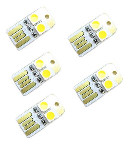 Hiletgo 5pcs Usb Luz Blanca Computadora Led LG Fuente Movil