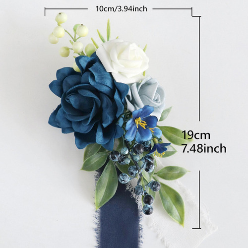 6x Corsages De Ombro Flores Artificiais Noivo Elegante Noivo