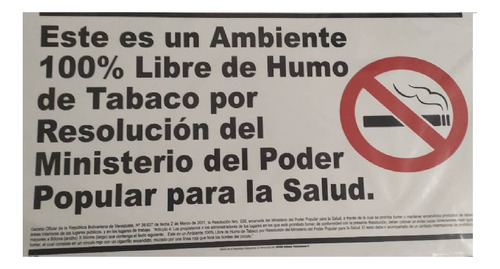 Señales De Seguridad 100% Libre De Humo 50x80 Cm In-25 Seven