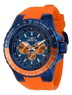 Reloj Invicta 39301 Naranja Hombres Color de la correa Azul Color del bisel Azul/Naranja Color del fondo Azul