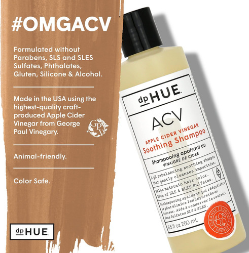 Dphue Acv Shampoo Calmante, 8,5 Fl Oz - Shampoo Para Couro C