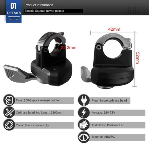 W Acelerador De Pulgar Y9 108-2 De 3 Pines, Conector Sm,