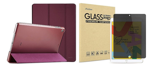 Funda Para iPad De 10.2 Pulgadas Rosa Con Mica Protectora