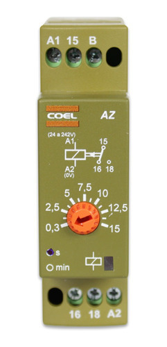 Rele Temporizador De Retardo Coel 15s 24 A 240vca/vcc Az Wes