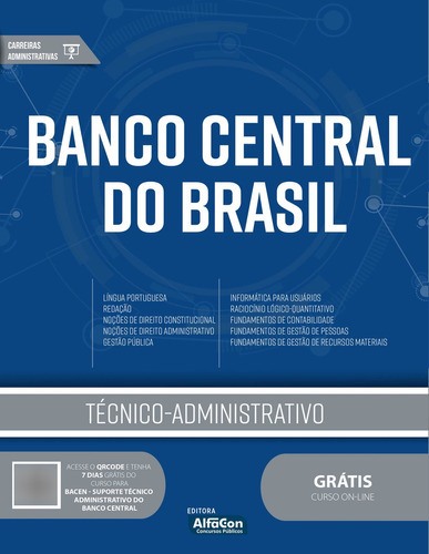 Apostila Bacen - Técnico Administrativo Do Banco Central Do Brasil, De Equipe Alfacon. Editora Alfacon, Capa Mole Em Português