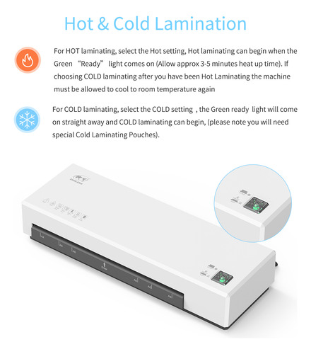 Laminadora A4 Frío-caliente Y Máquina Laminadora Osmile Size
