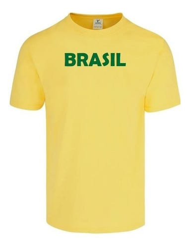 Playera Moda Brasil Mundial Casual Selección Futbol Comoda