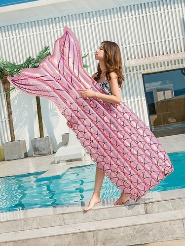 Inflable Colchón Cola De Sirena 180cm Pileta Playa Ltf Shop
